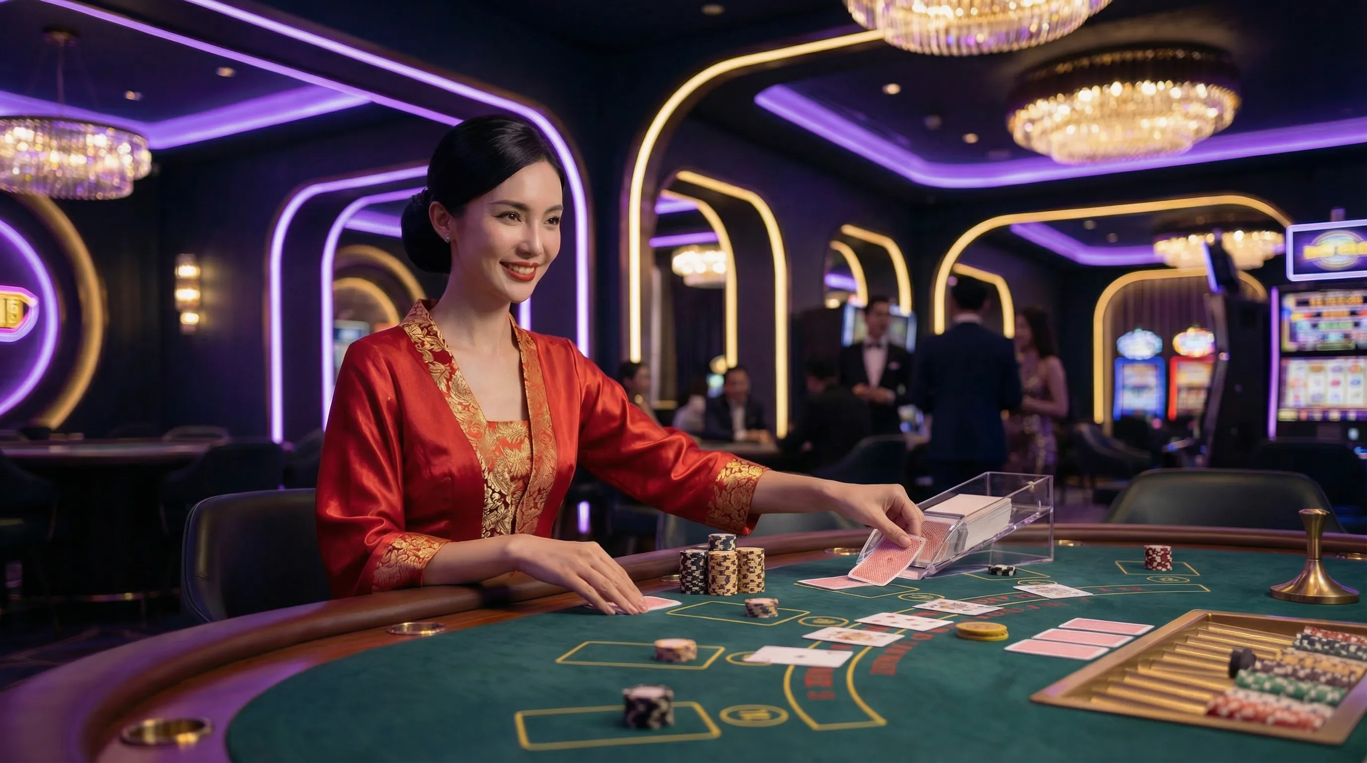 Mesa de bacará vaidebet com dealer profissional